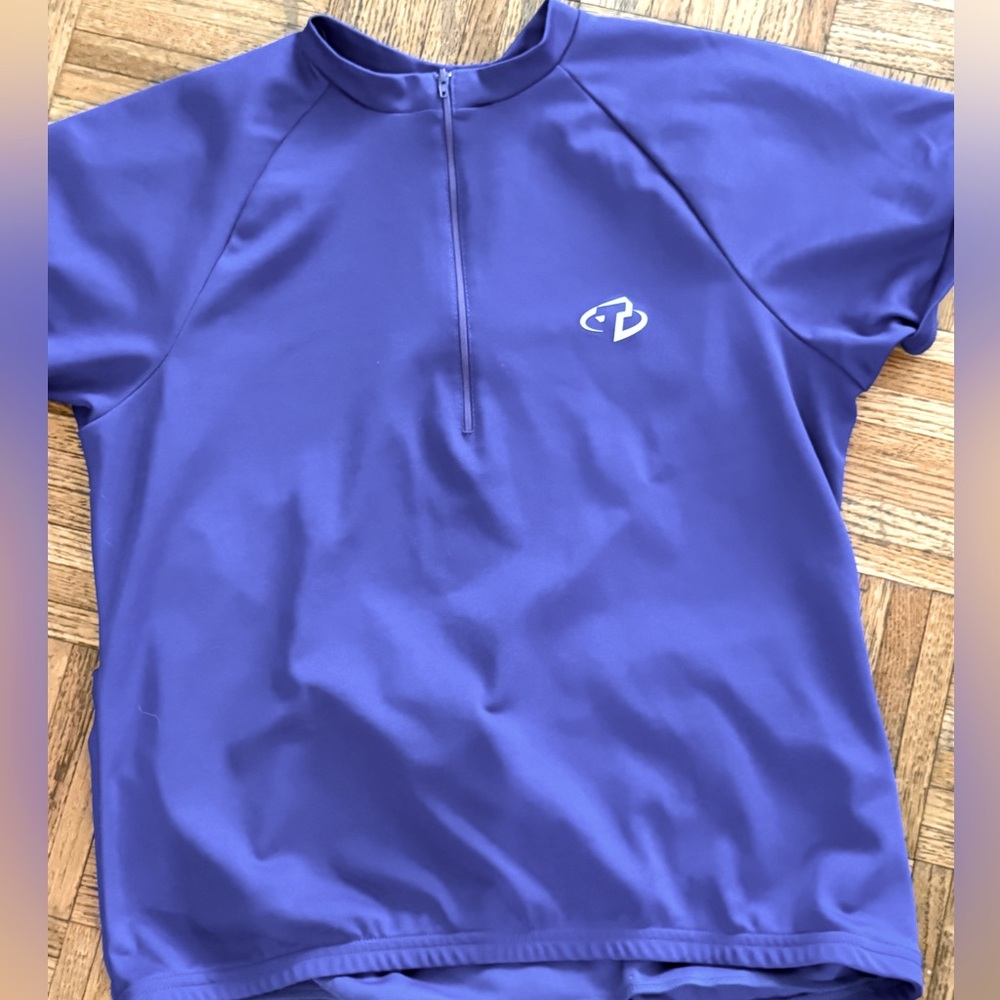 Women's L Trek Jersey Cycling 1/2 1/4 Zip Pullover Shirt Top Pockets - Picture 2 of 8
